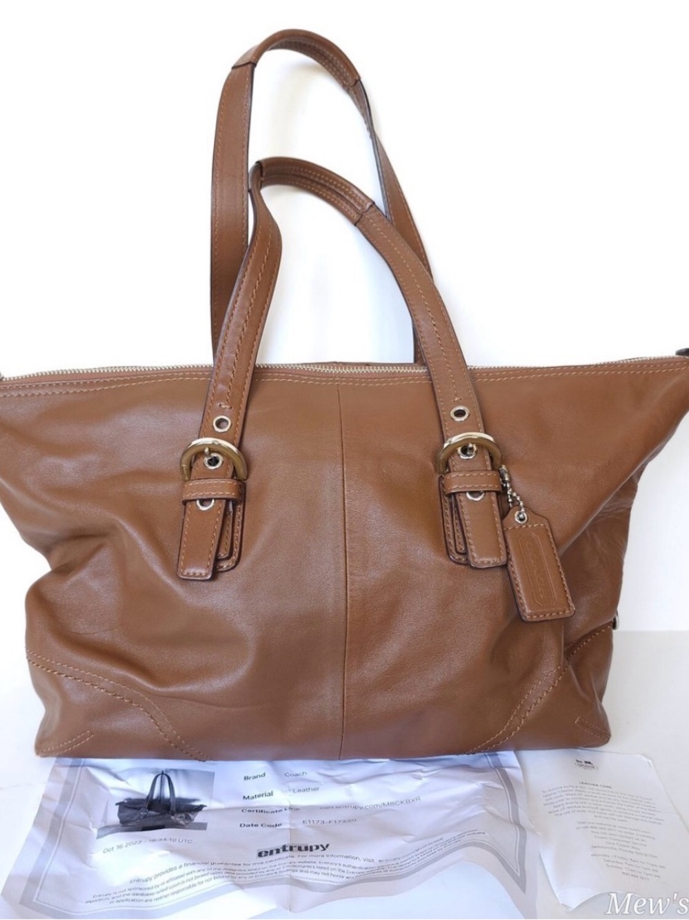 Coach Brown soft Leather Shoulder Bag